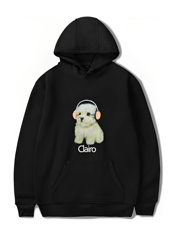 Clairo Dog Black Pullover Hoodie Clairo Dog Black Pullover Hoodie