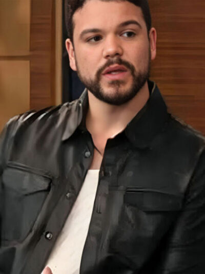 Josh Andrés Rivera Live With Kelly And Mark Black Leather Jacket