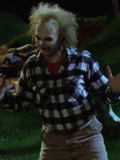 Michael Keaton Beetlejuice Beetlejuice 2024 Checkered Shirt