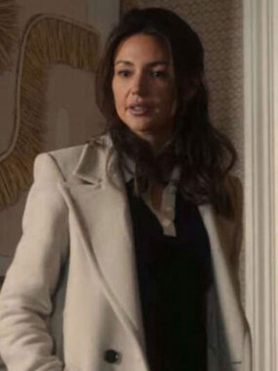 Michelle Keegan Fool Me Once White Long Coat