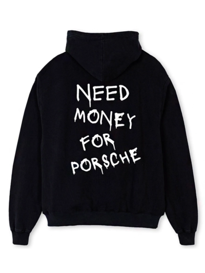 Need Money for Porsche Black Pullover Hoodie