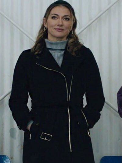 Shoresy Season 02 Tasya Teles Black Wool Coat