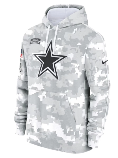 Dallas Cowboys Arctic Camo Salute to Service Pullover Hoodie