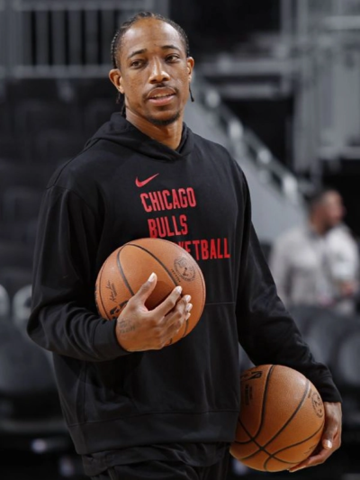 DeMar DeRozan Chicago Bulls Black Fleece Pullover Hoodie