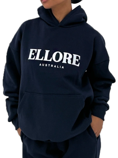 Ellore Midnight Boxy Oversized Pullover Hoodie