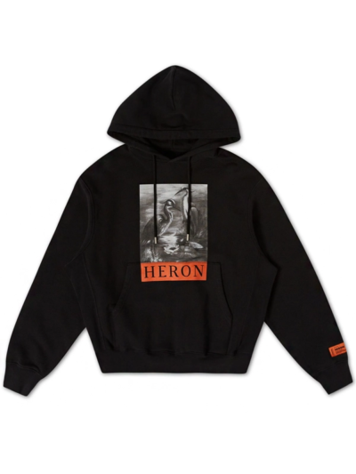 Heron Preston Black Fleece Pullover Hoodie