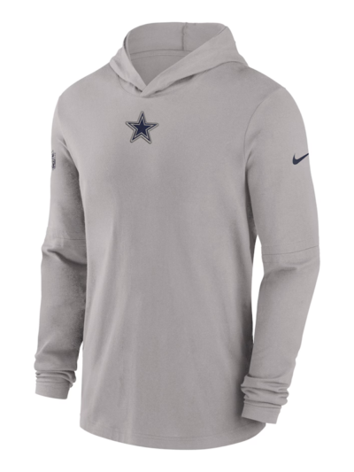 Nike Dallas Cowboys Sideline Performance Gray Pullover Hoodie