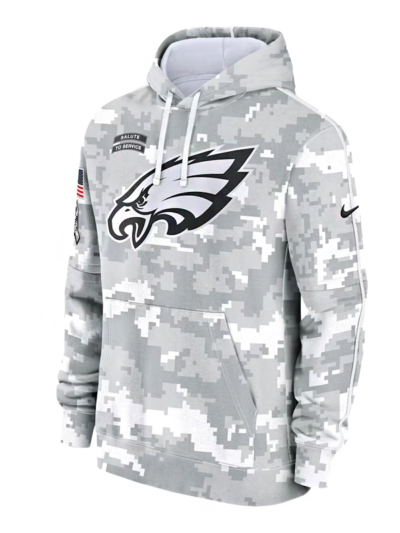 Philadelphia Eagles Arctic Camo Salute to Service Pullover Hoodie