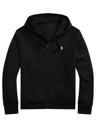 Polo Black Fleece Full Zip Hoodie