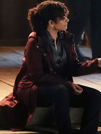 Judy Reyes High Potential S01 Maroon Hooded Zipper Jacket