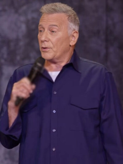 Life, Death and Rice Pudding Paul Reiser Blue Cotton Shirt