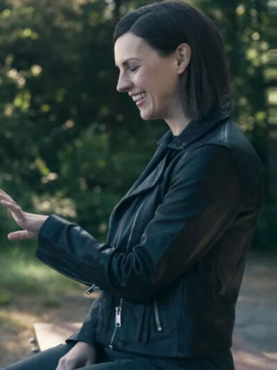 Lucy Chambers The Devil’s Hour S02 Black Leather Zipper Jacket
