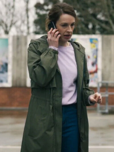 Lucy Chambers The Devil’s Hour S02 Green Zipper Coat