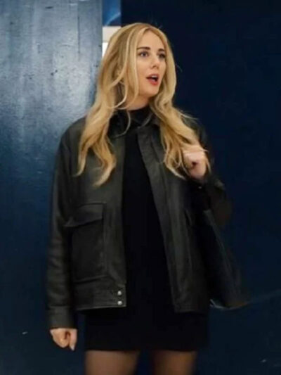 Morgan Nobody Wants This S01 Black Leather Zipper Jacket