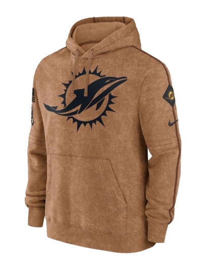 Nike Brown Miami Dolphins Club Brown Pullover Hoodie