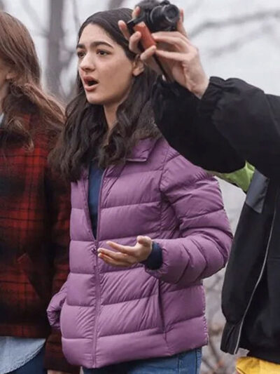 Ruby And The Well Mina Amani Purple Hooded Zipper Jacket