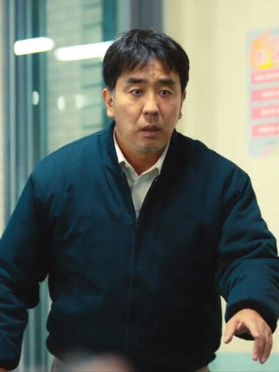 Ryu Seung-ryong Chicken Nugget S01 Blue Bomber Zipper Jacket