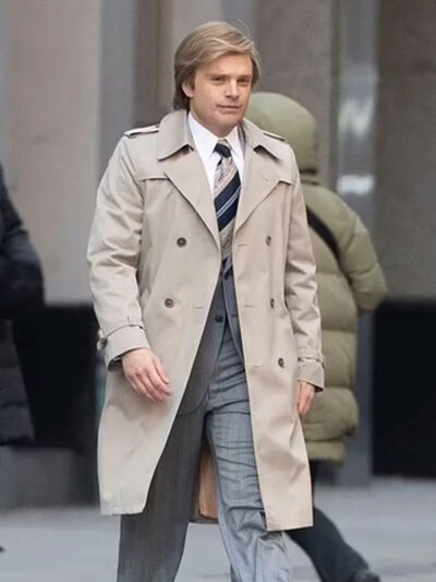Sebastian Stan The Apprentice 2024 Beige Cotton Coat