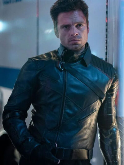 Sebastian Stan Thunderbolts 2025 Black Leather Zipper Jacket