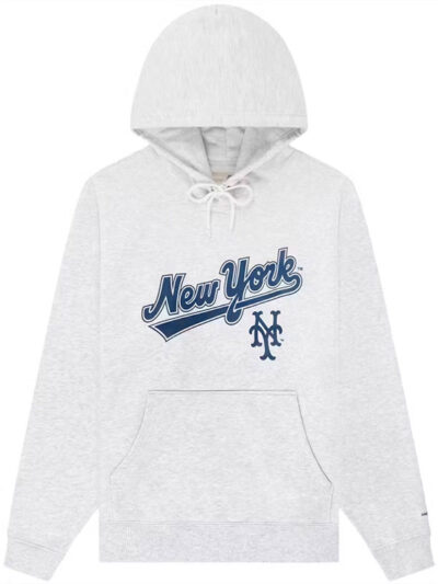 Aime Leon Dore x New York Mets Logo Grey Fleece Hoodie