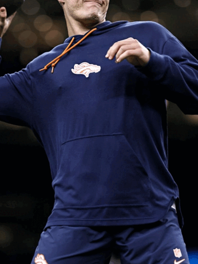 Denver Broncos Blue Fleece Pullover Hoodie