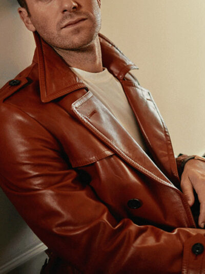 Los Angeles Confidential Armie 2024 Hammer Brown Leather Coat