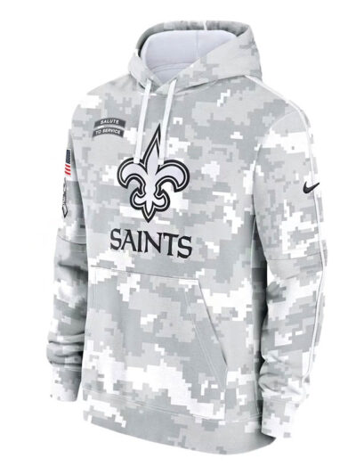 New Orleans Saints Arctic Camo Grey Salute to Service Hoodie