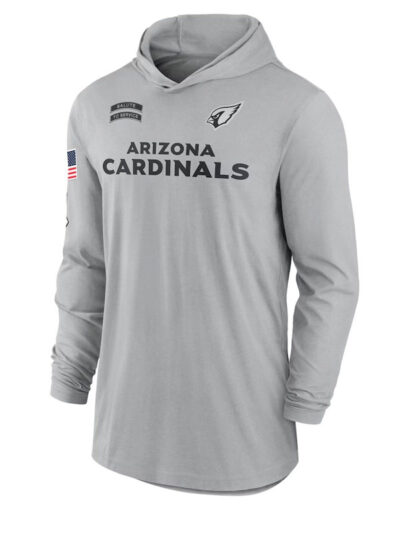 Nike Arizona Cardinals Salute to Service Gray Long Sleeve Hooded