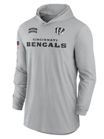 Nike Cincinnati Bengals Salute to Service Gray Long Sleeve Hooded