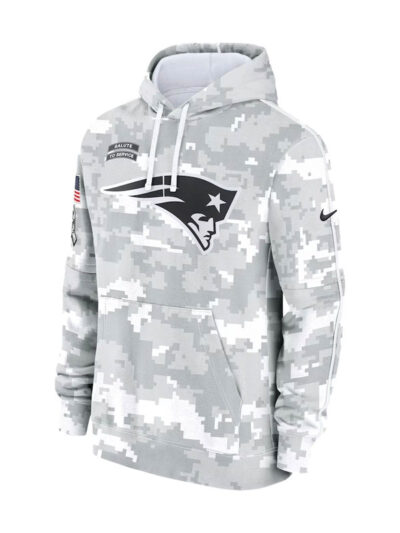Nike New England Patriots Arctic Camo Grey Salute to Service Hoodie