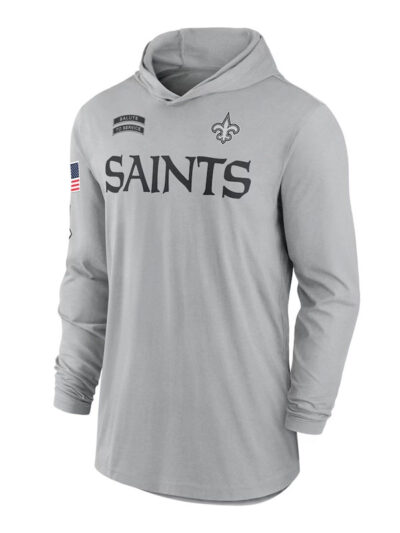 Nike New Orleans Saints Salute to Service Gray Hooded