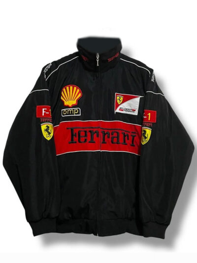 Scuderia Ferrari F1 Racing Black Polyester Jacket