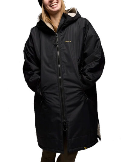 Woolly Bear Black Shearling Jacket Coat